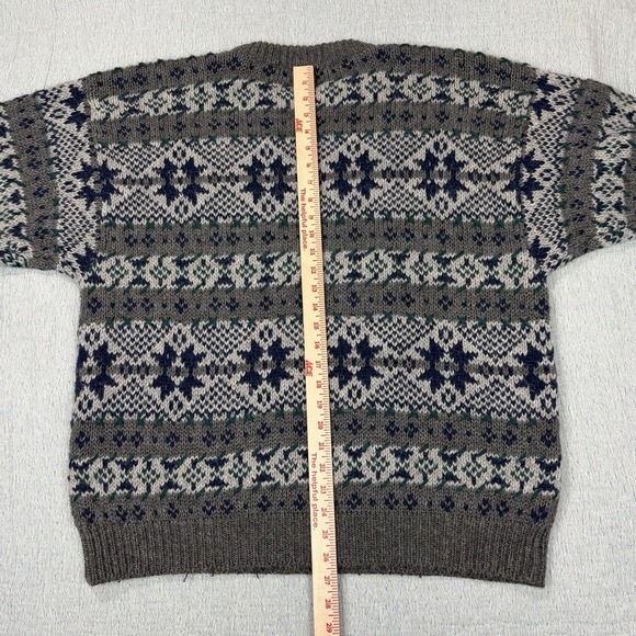 Vintage Winona Knits Sweater Men's XL Wool Blend Nordic Made in USA - Picture 6 of 6
